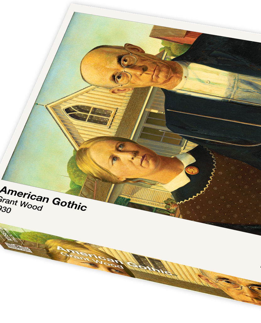 American Gothic by Grant Wood - image created in American Gothic by Grant Wood - image created in