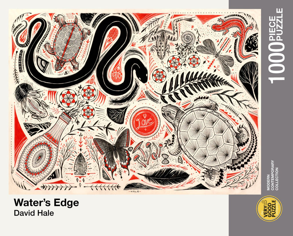 VERY GOOD PUZZLE:Water's Edge by David Hale - 1000 piece jigsaw puzzle