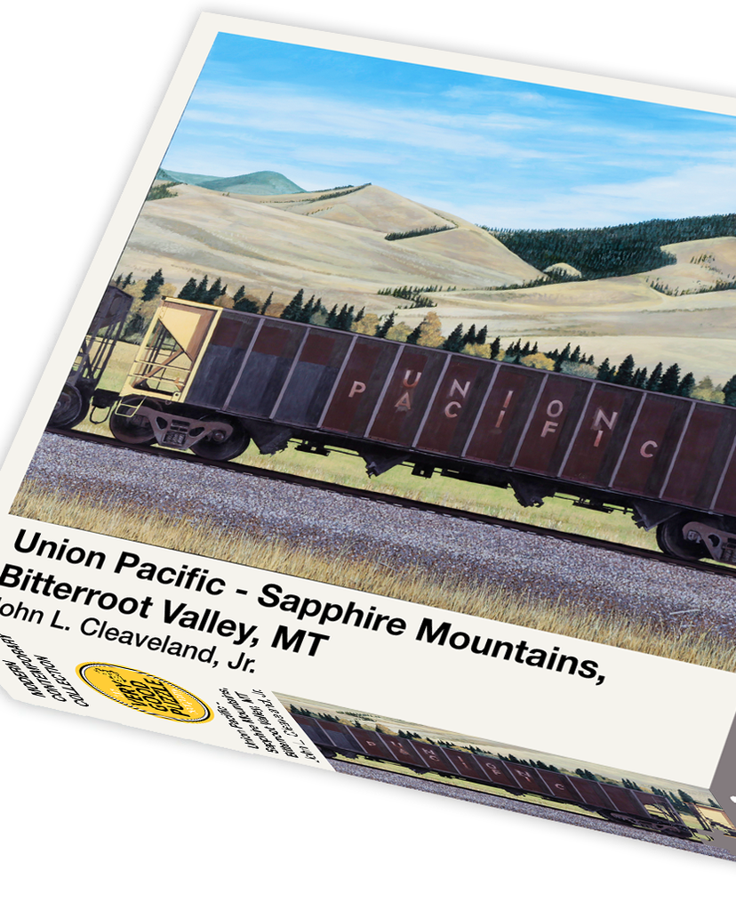 VERY GOOD PUZZLE:Union Pacific by John Cleaveland - 1000 piece jigsaw puzzle