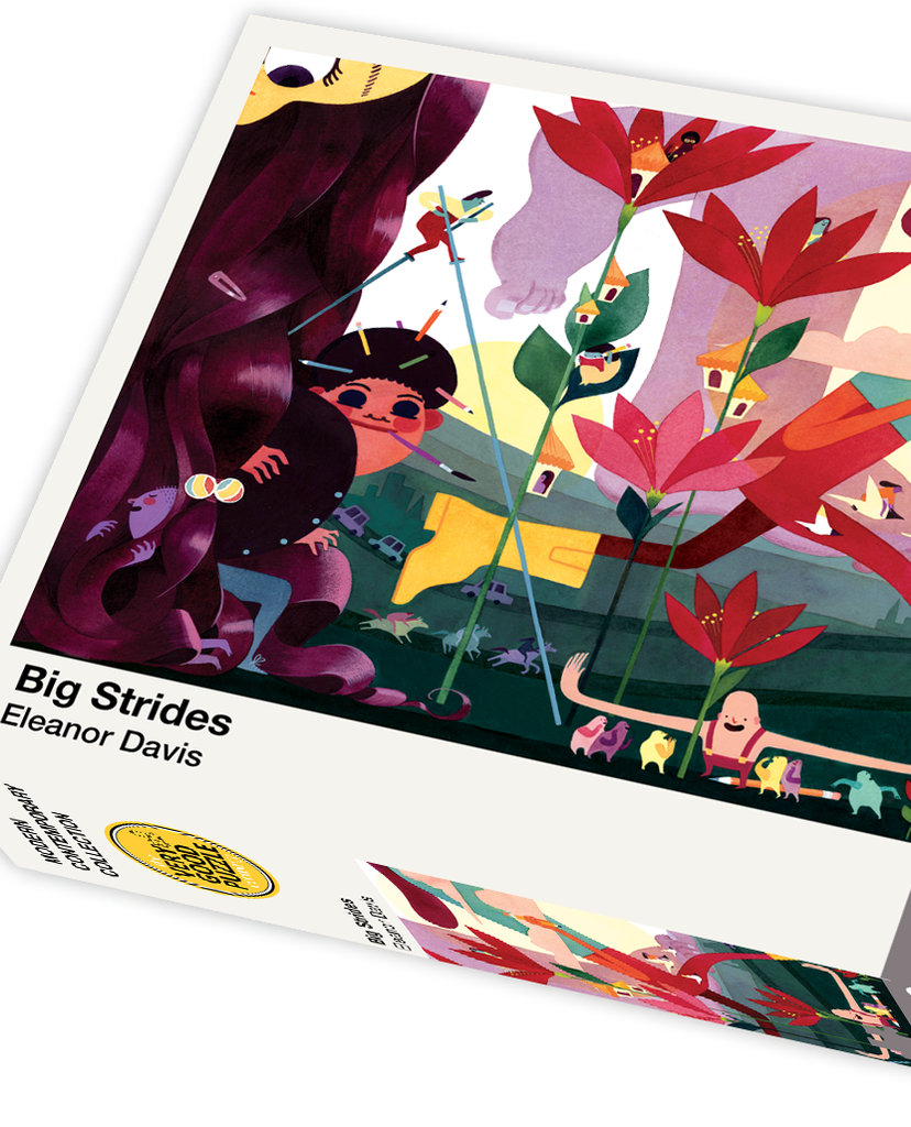 VERY GOOD PUZZLE:Big Strides by Eleanor Davis - 1000 piece jigsaw puzzle