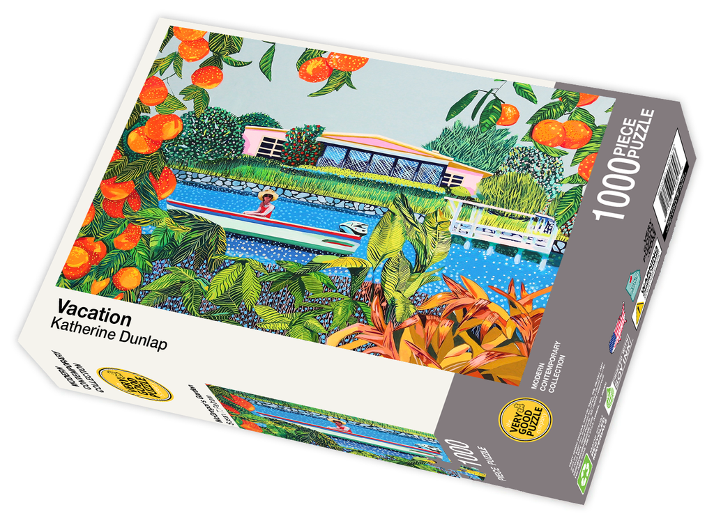 VERY GOOD PUZZLE:Vacation by Katherine Dunlap - 1000 piece jigsaw puzzle