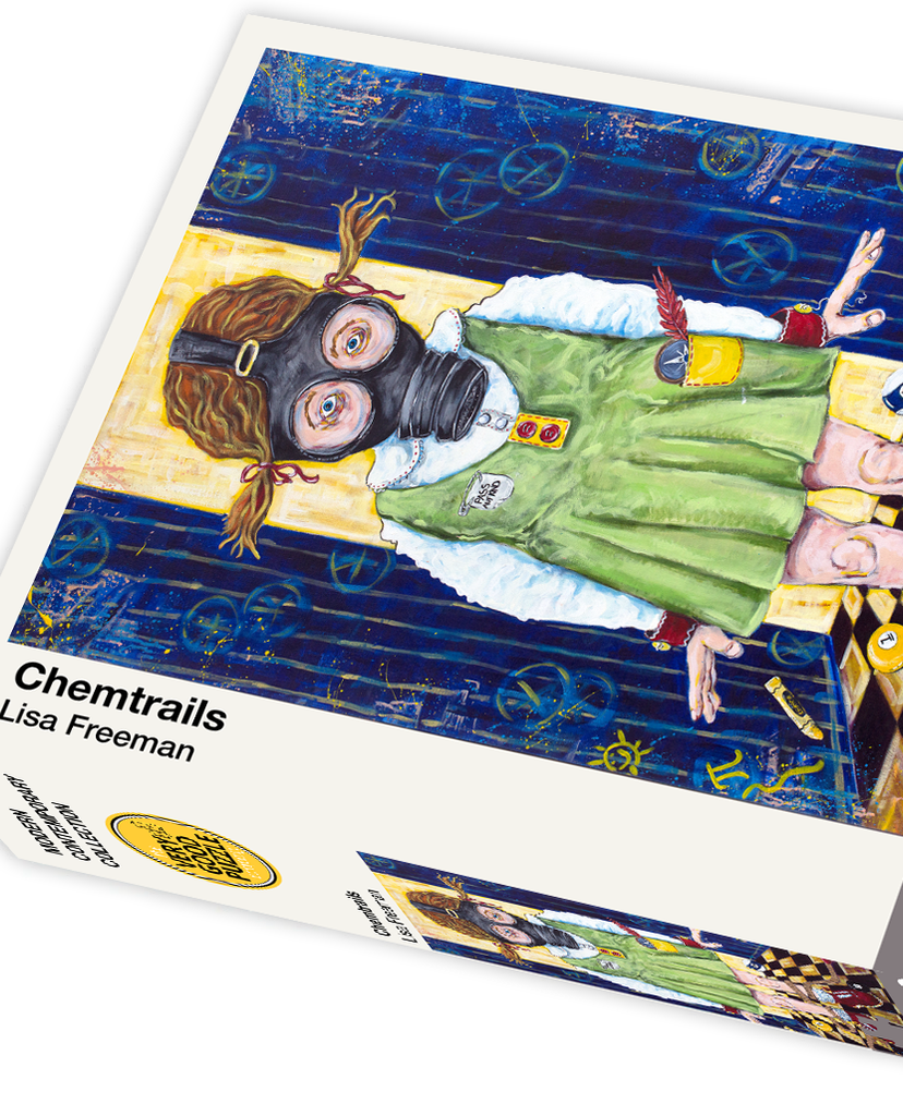 VERY GOOD PUZZLE:Chemtrails by Lisa Freeman - 1000 piece jigsaw puzzle