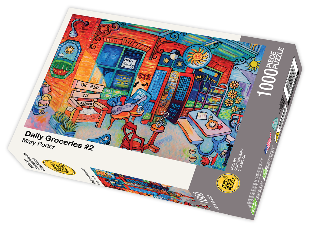 VERY GOOD PUZZLE:Daily Groceries #2 by Mary Porter - 1000 piece jigsaw puzzle