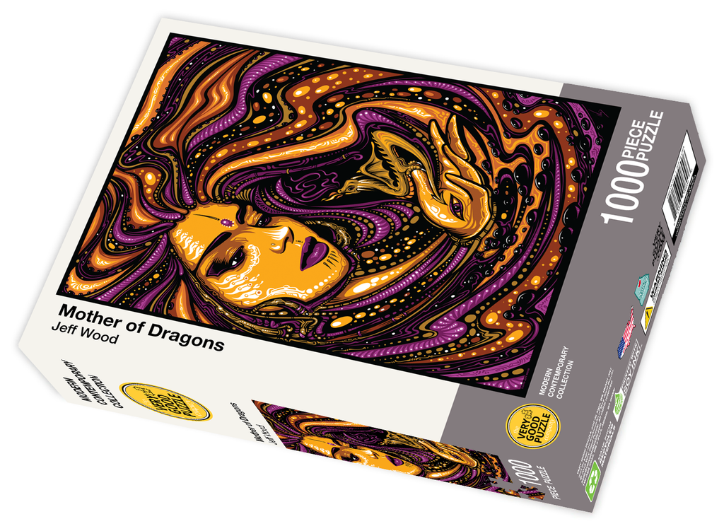 VERY GOOD PUZZLE:Mother of Dragons by Jeff Wood - 1000 piece jigsaw puzzle